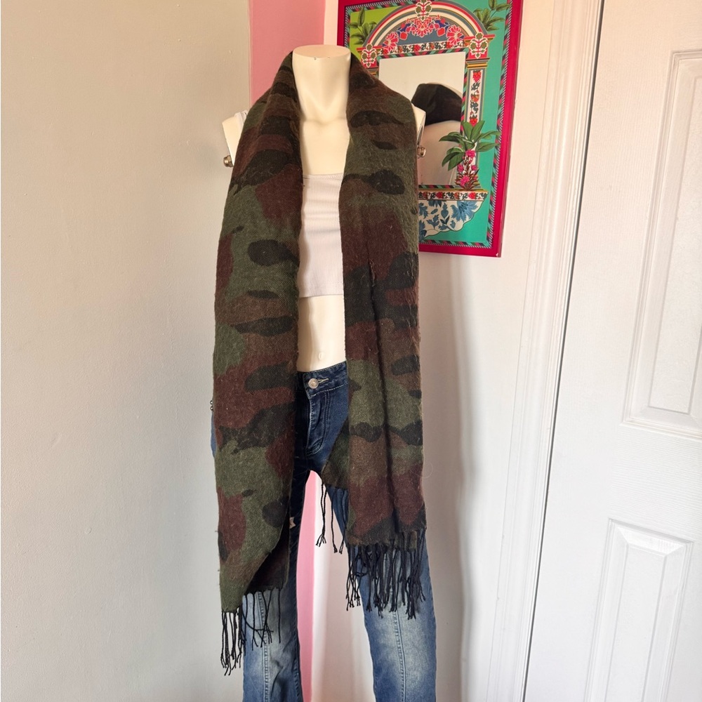 Camouflage Green and Brown Scarf